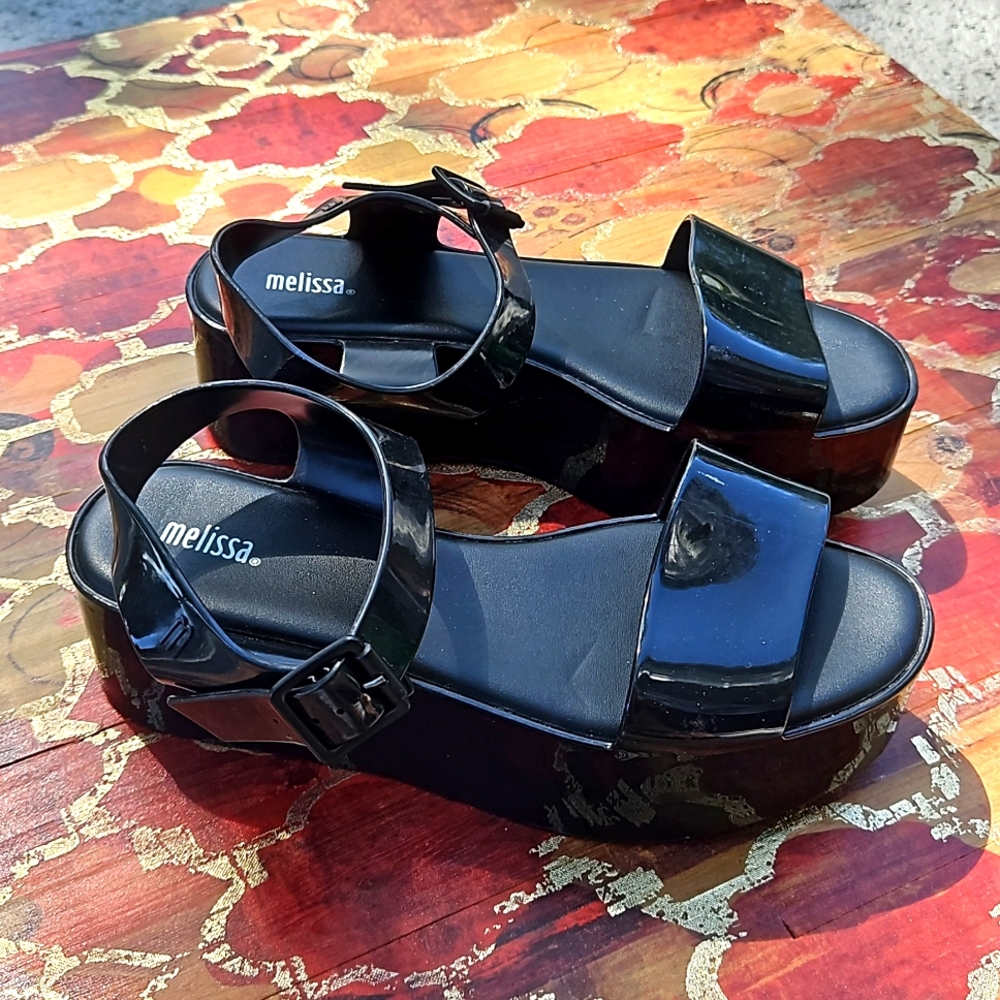 Black Melissa Wedge